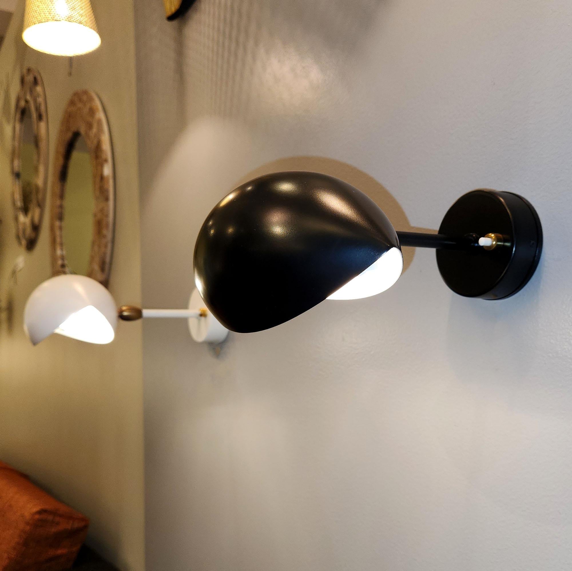 Contemporary Serge Mouille - Eye Sconce in Black For Sale