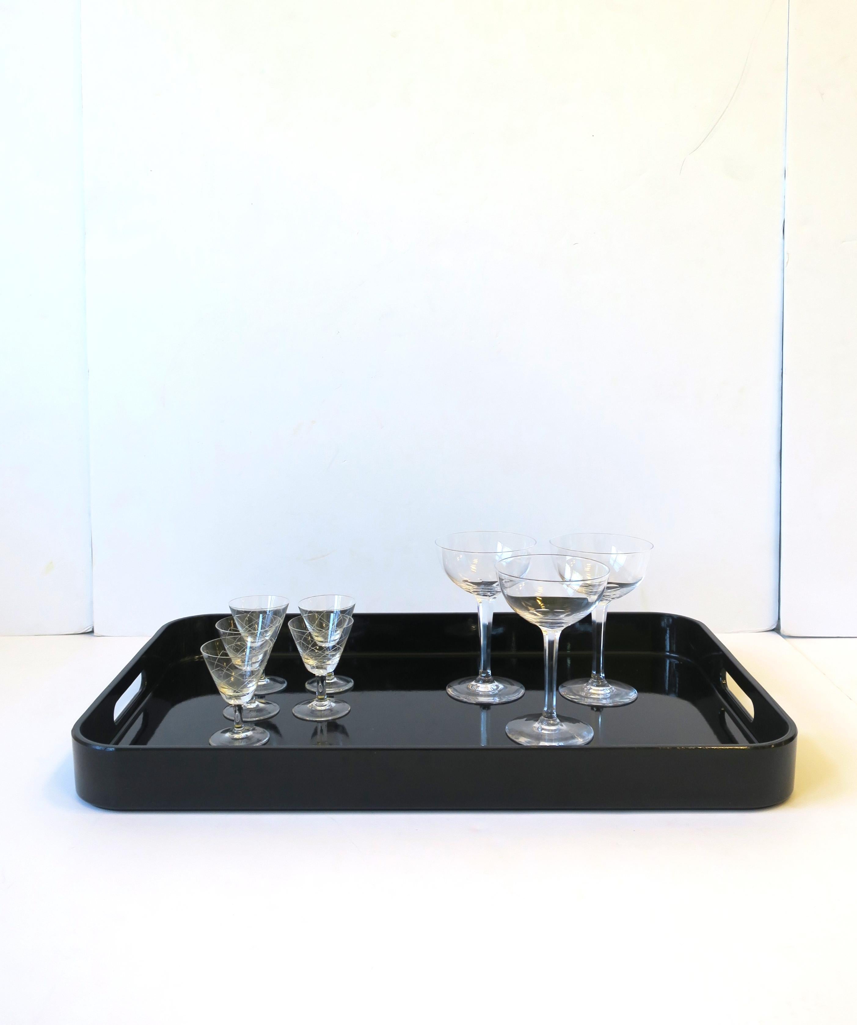 Modern Black Serving Tray