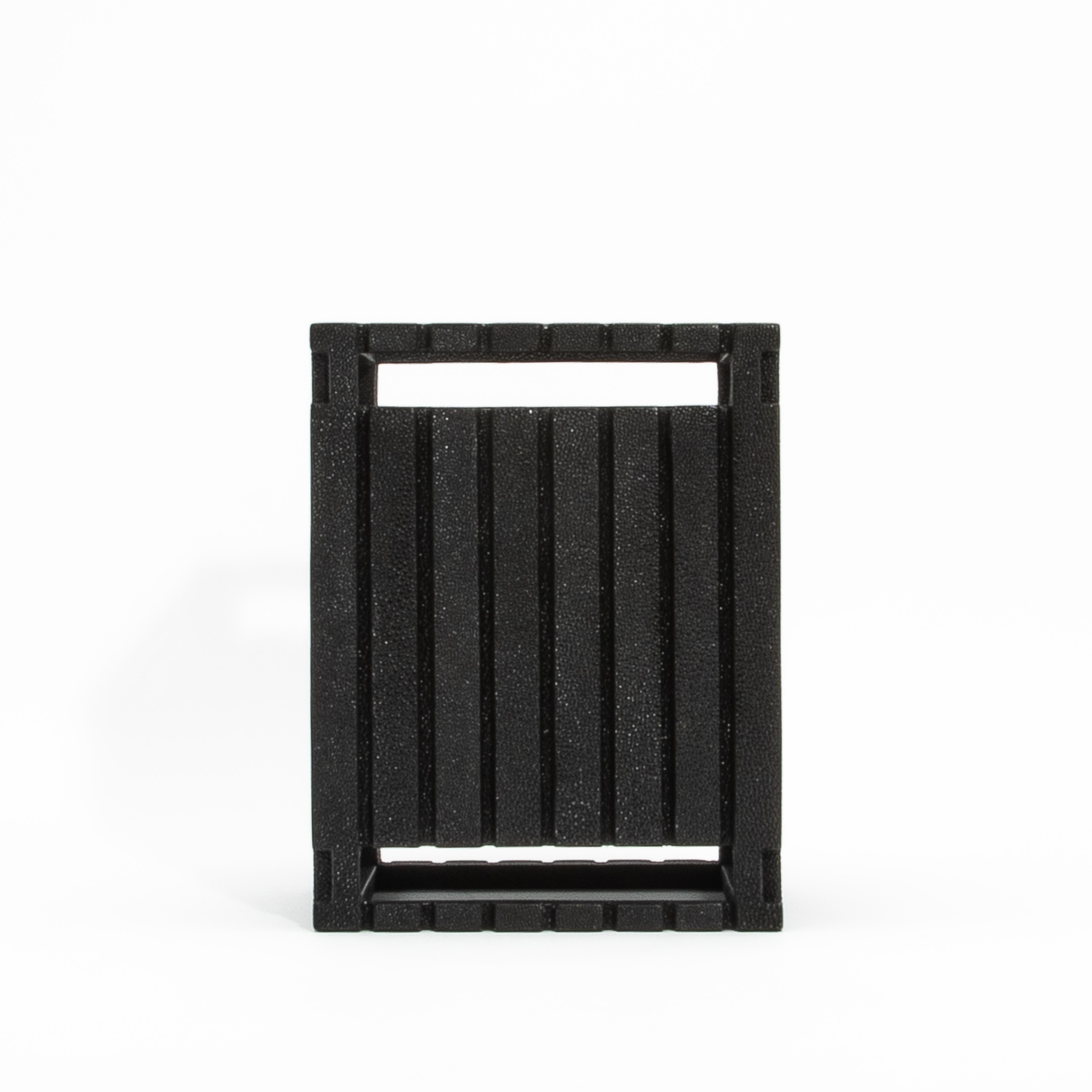 Papelera con detalle de piel de zapa negra by R & Y Augousti Moderno en venta