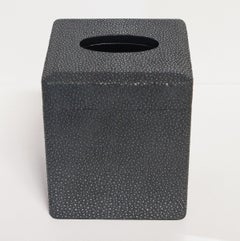 Scatola per tessuti in zigrino nero