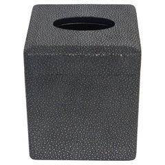 Black Shagreen Tissue Box