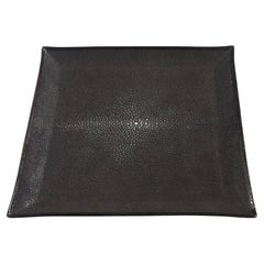 Black Shagreen Tray