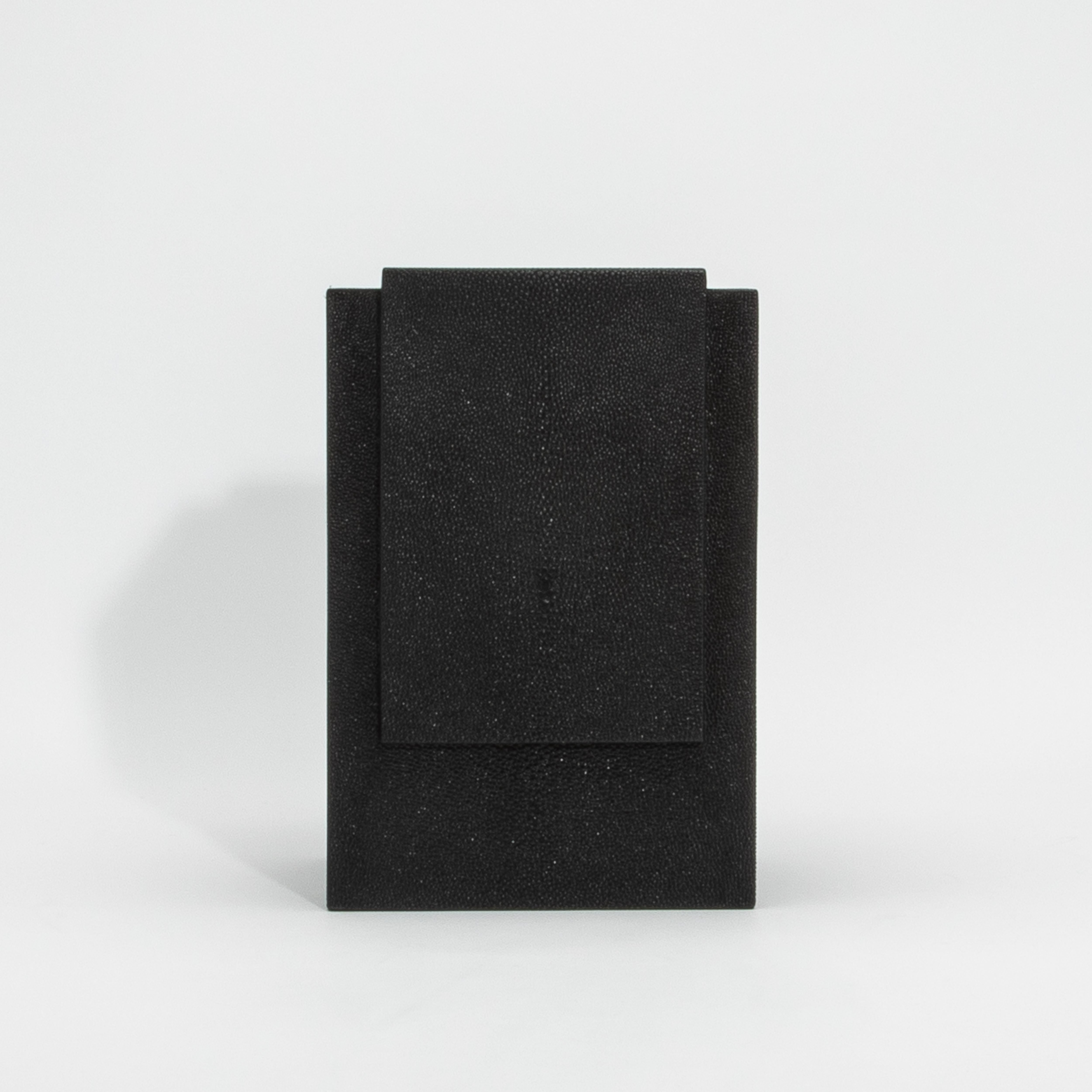 Philippine Waste Bin in Black Shagreen by R&Y Augousti For Sale