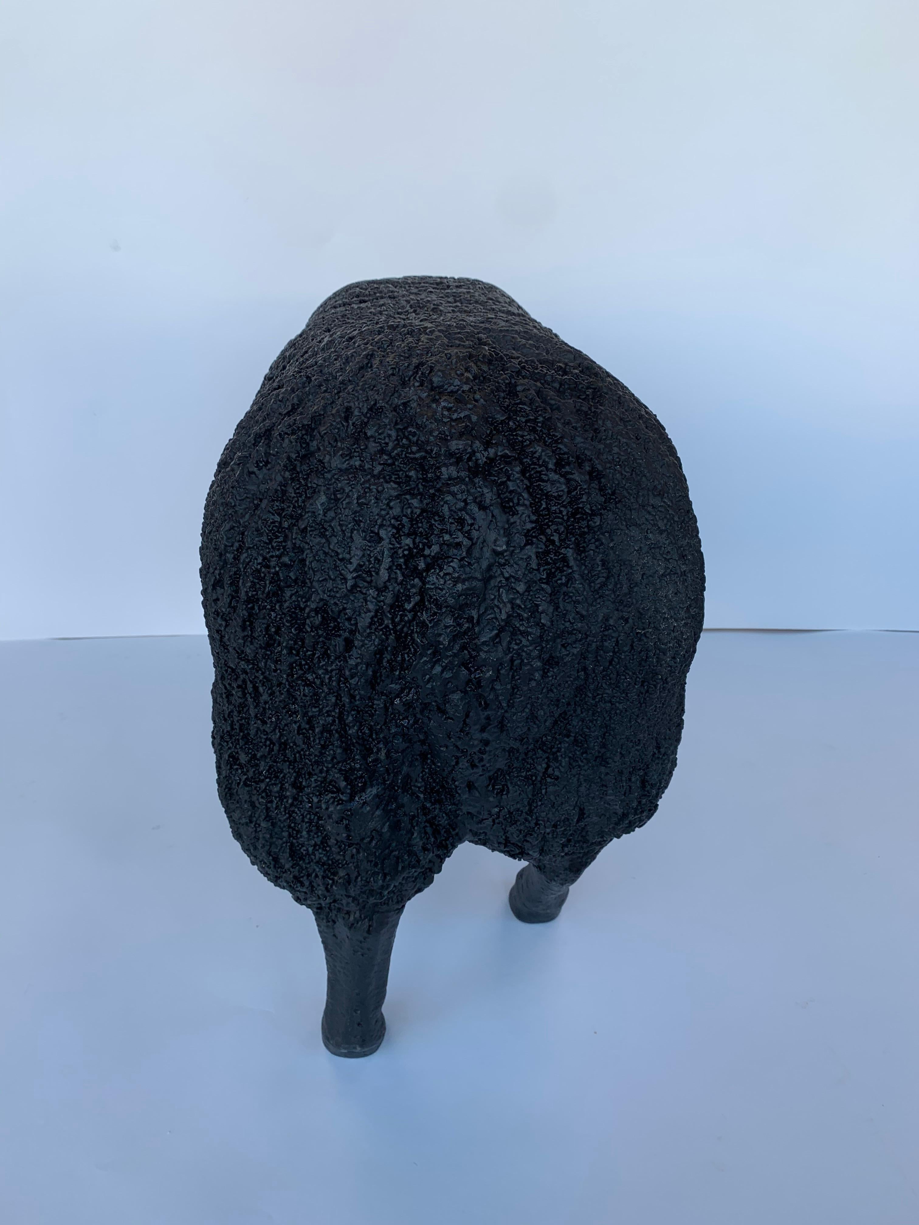 Black Sheep Sculpture In Excellent Condition In Los Angeles, CA