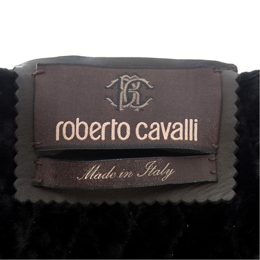Women's Roberto Cavalli Black sheepskin jacket size 42
