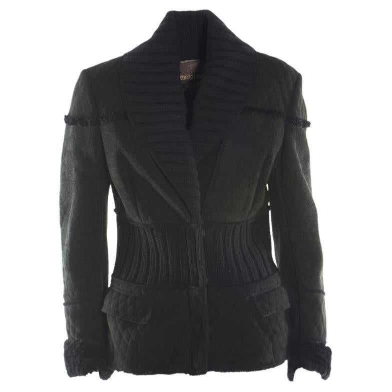 Roberto Cavalli Black sheepskin jacket size 42