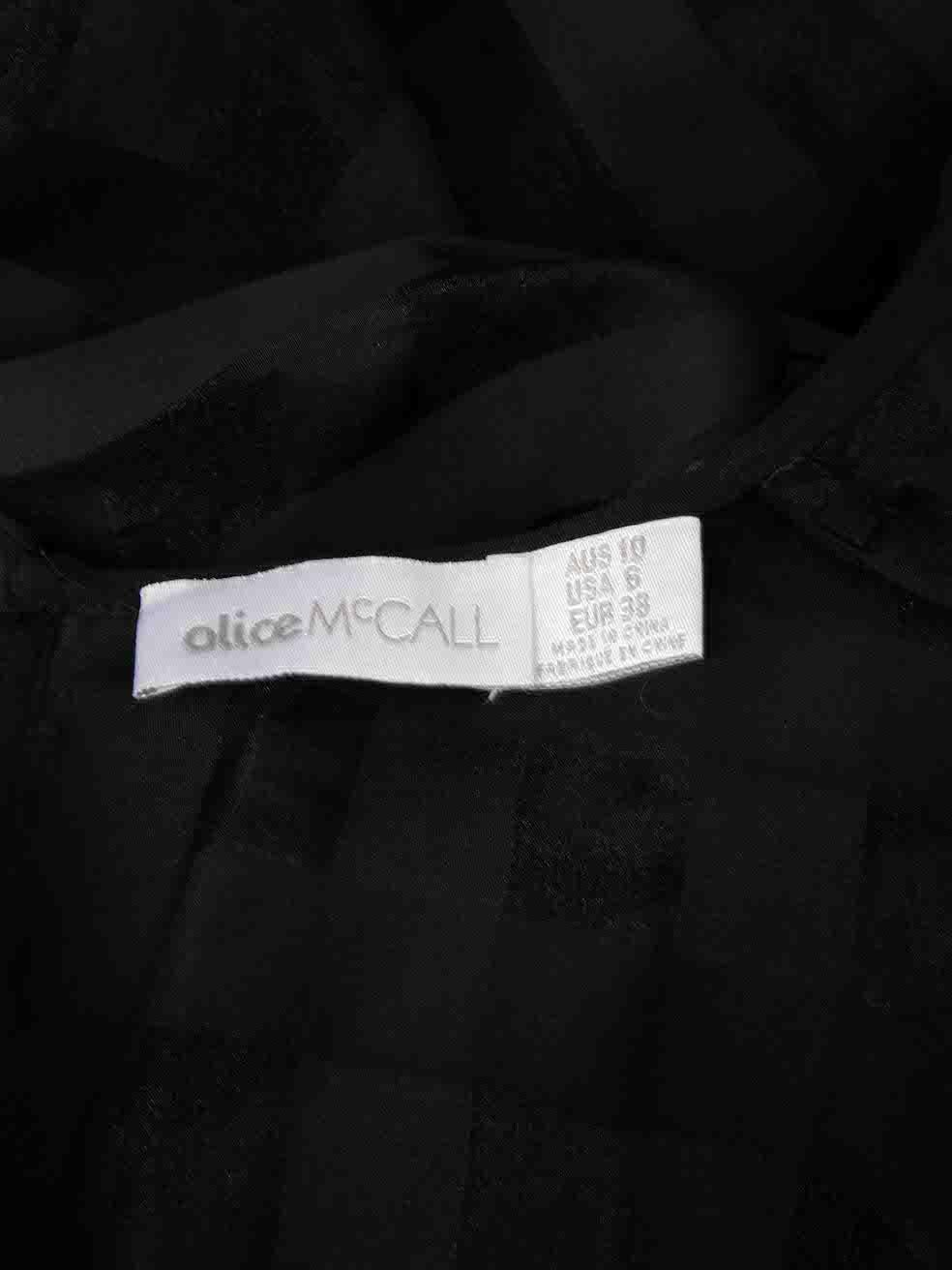 Alice McCall - Combinaison noire à carreaux et à manches courtes, taille M Pour femmes en vente