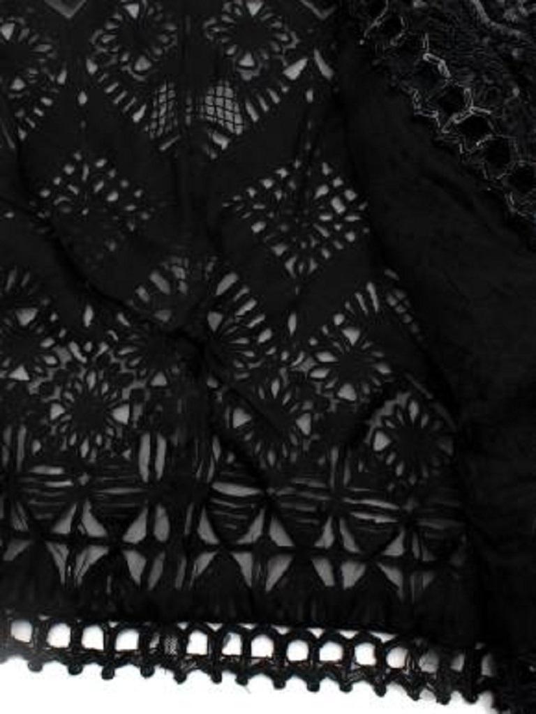 Black Sheer Embellished Sequin Cropped Jacket For Sale 1