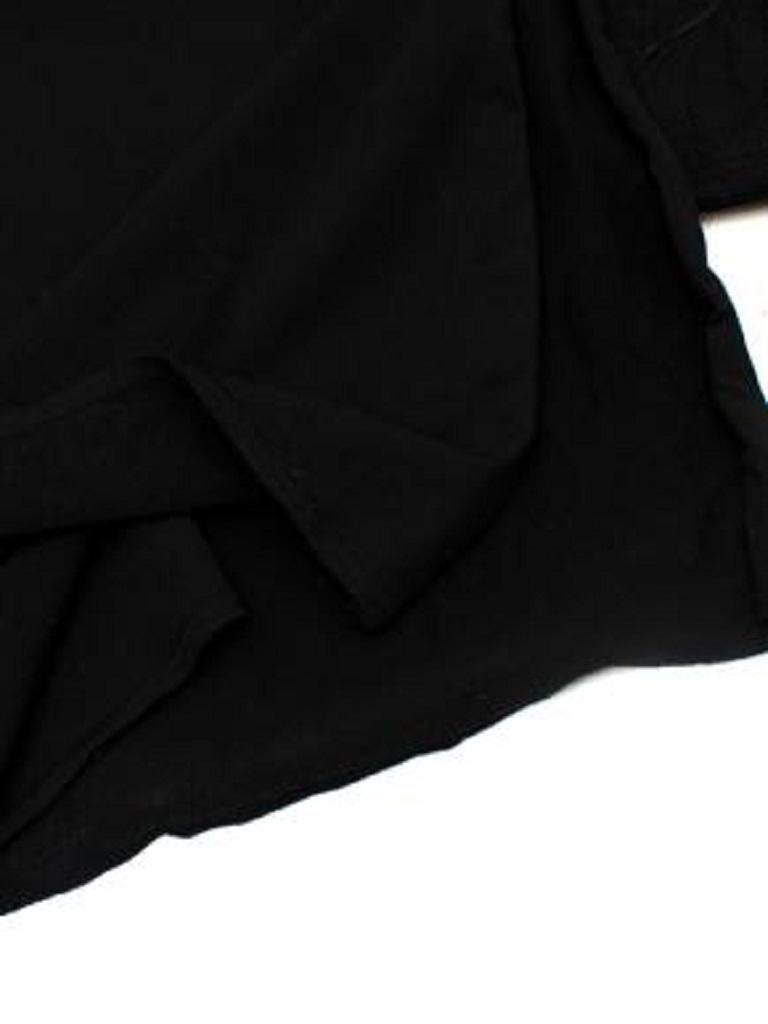 Black Sheer Panel Detail Stretch-Knit Gown In Good Condition For Sale In London, GB