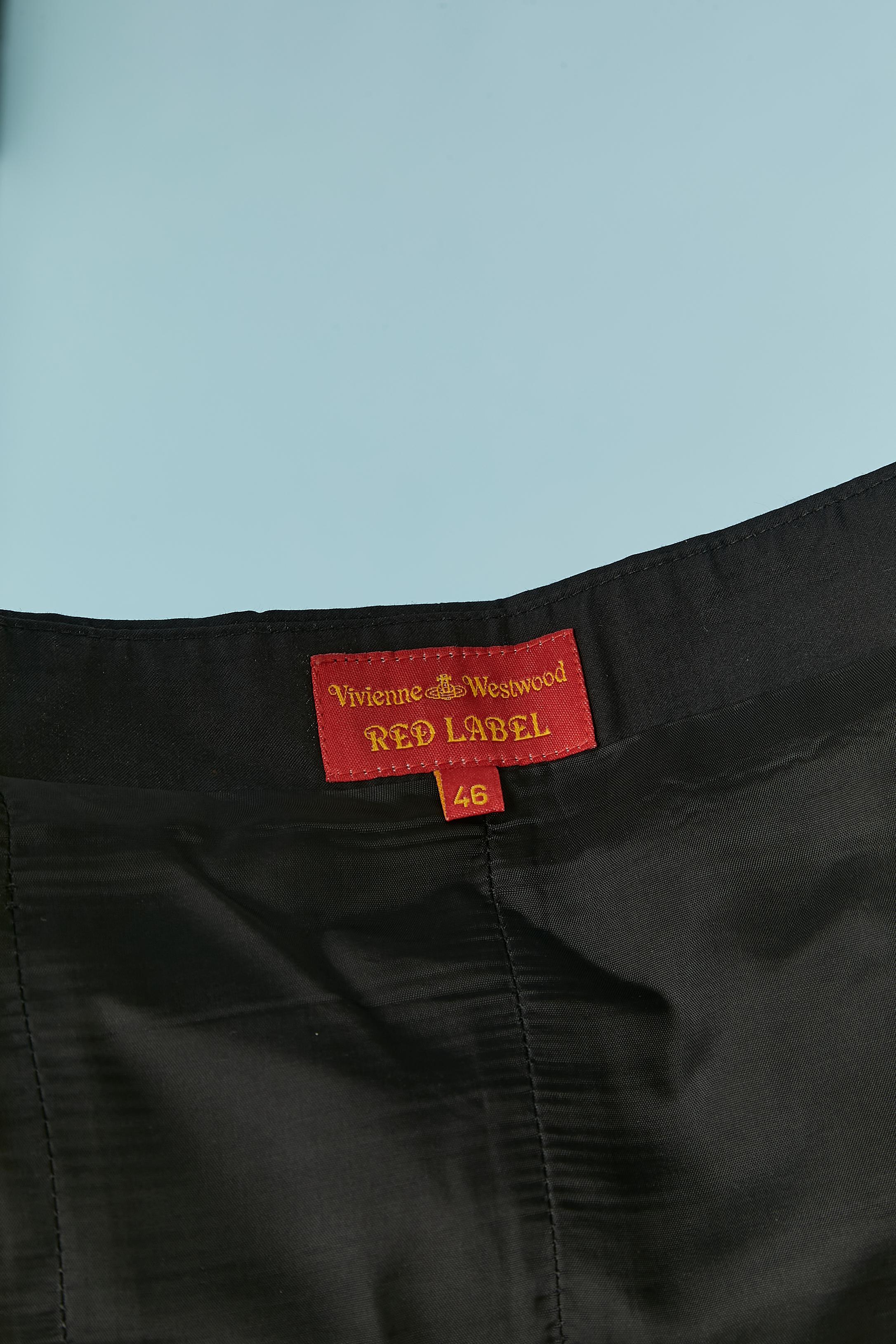 Black shiny backless vest Vivienne Westwood Red LABEL 2