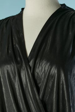 Black shiny jersey evening dress YVES SAINT LAURENT Variation