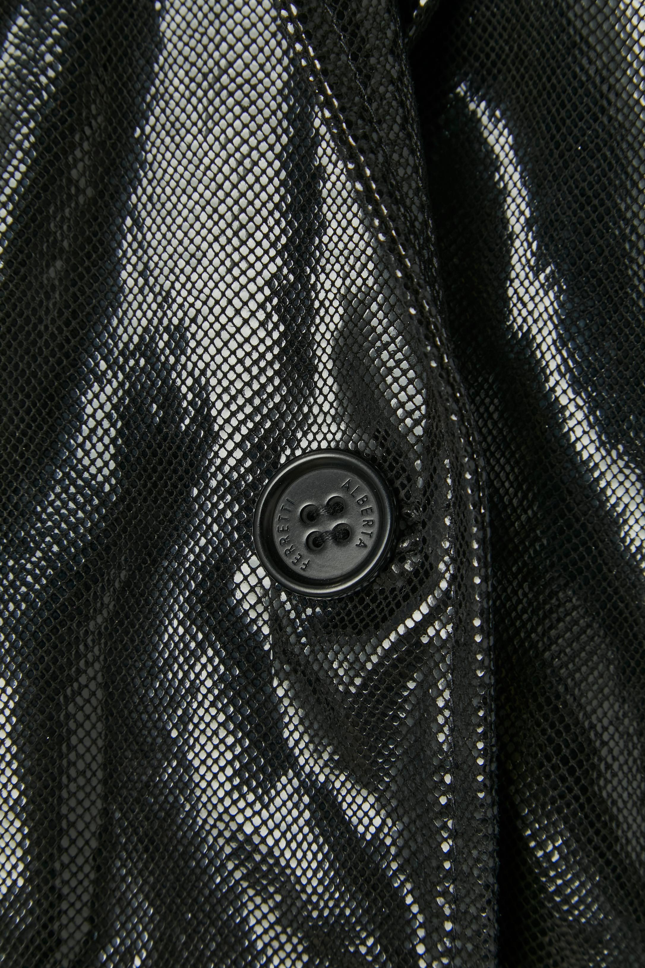 Nero Tailleur pantalone nero lucido ALBERTA FERRETTI in vendita