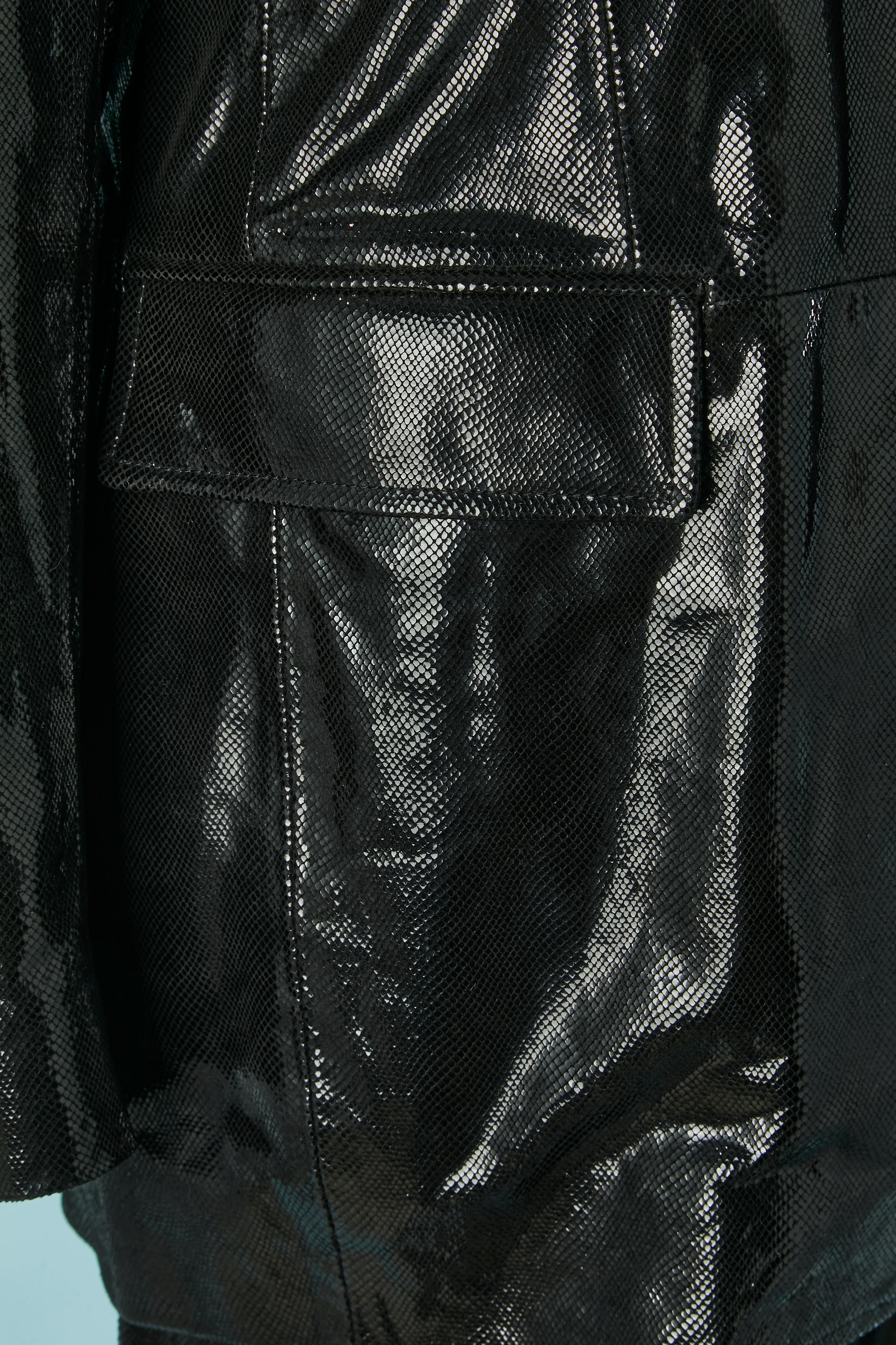 Tailleur pantalone nero lucido ALBERTA FERRETTI In condizioni ottime in vendita a Saint-Ouen-Sur-Seine, FR