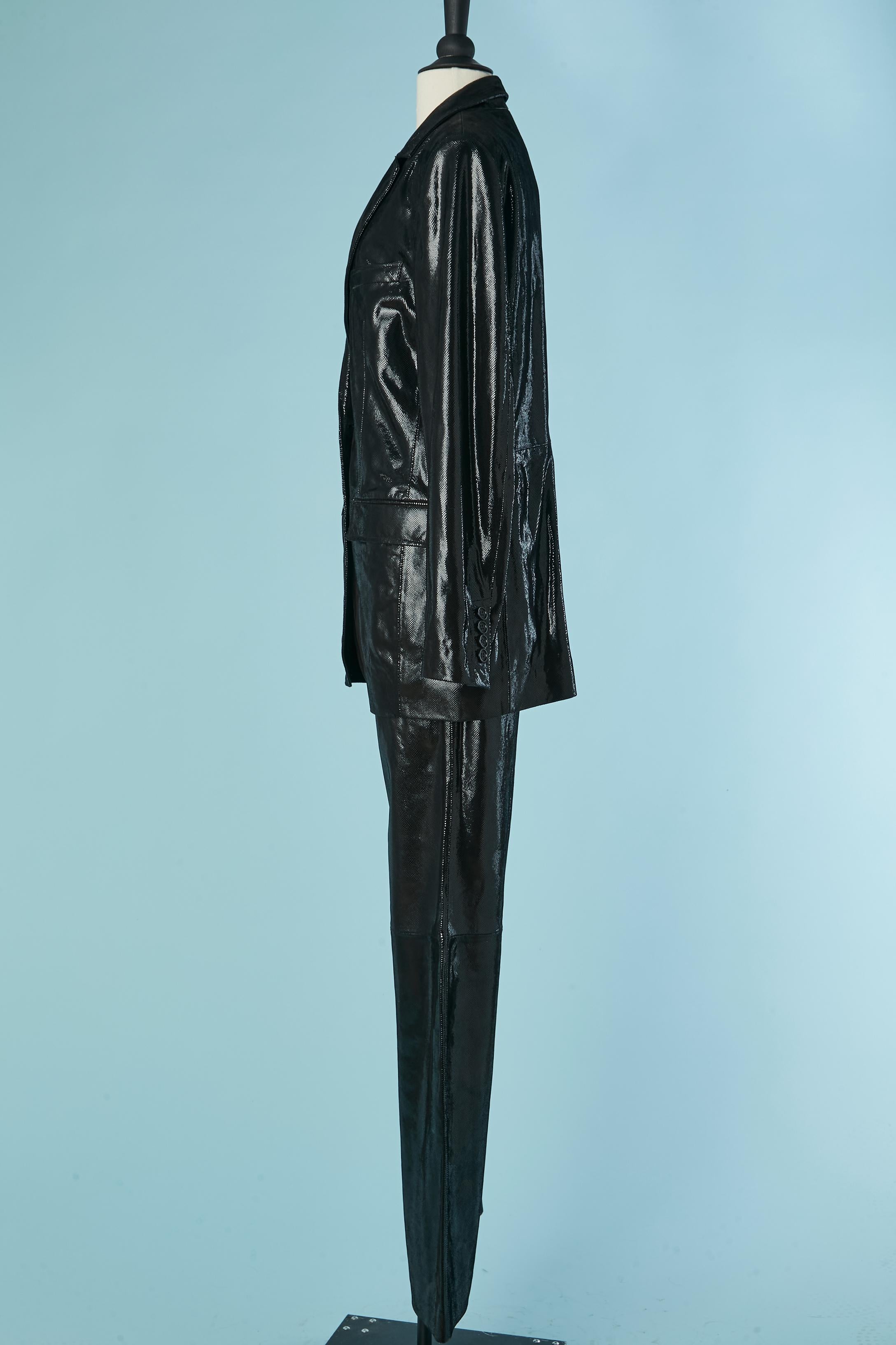 Donna Tailleur pantalone nero lucido ALBERTA FERRETTI in vendita