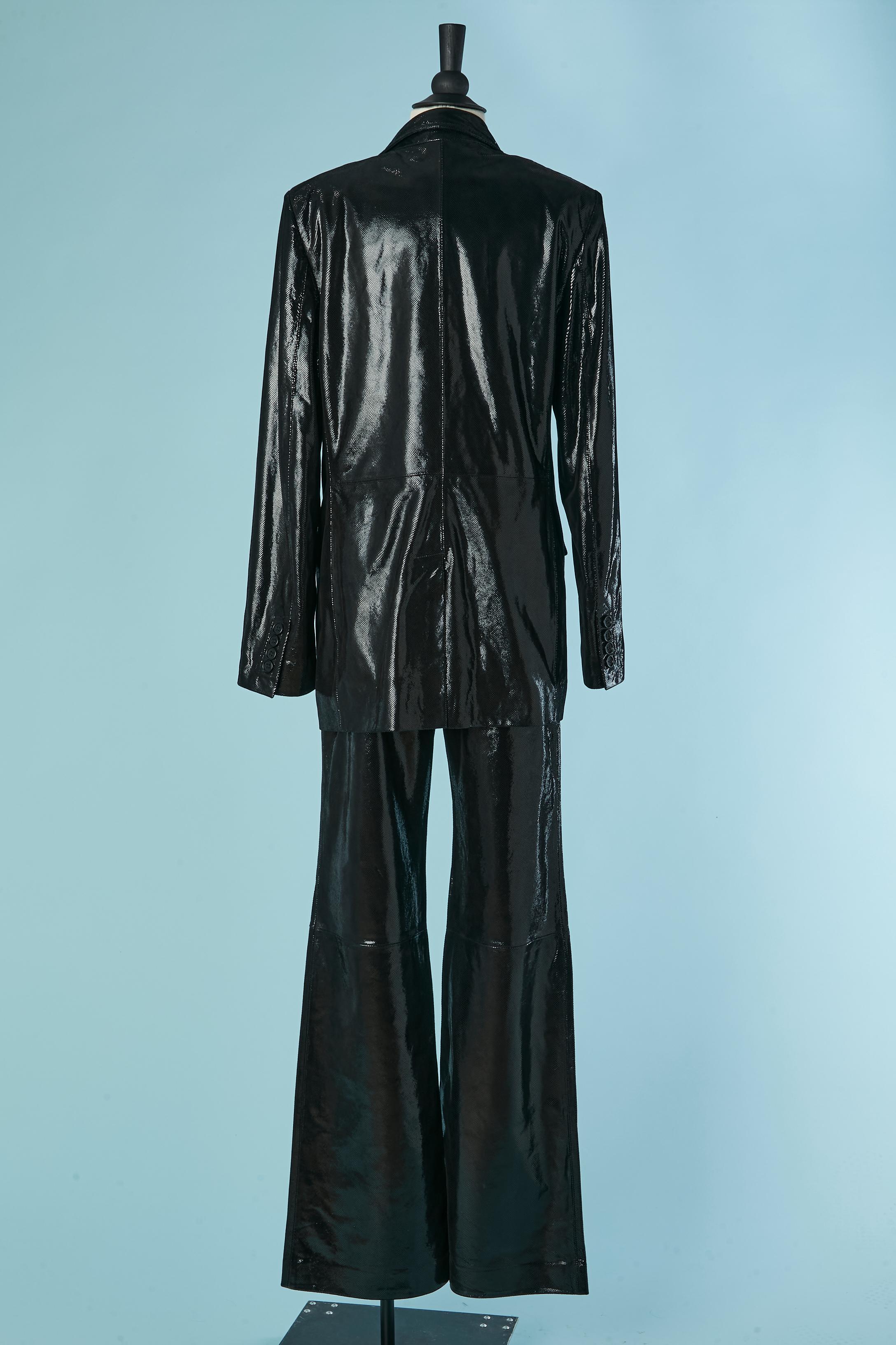 Tailleur pantalone nero lucido ALBERTA FERRETTI in vendita 2