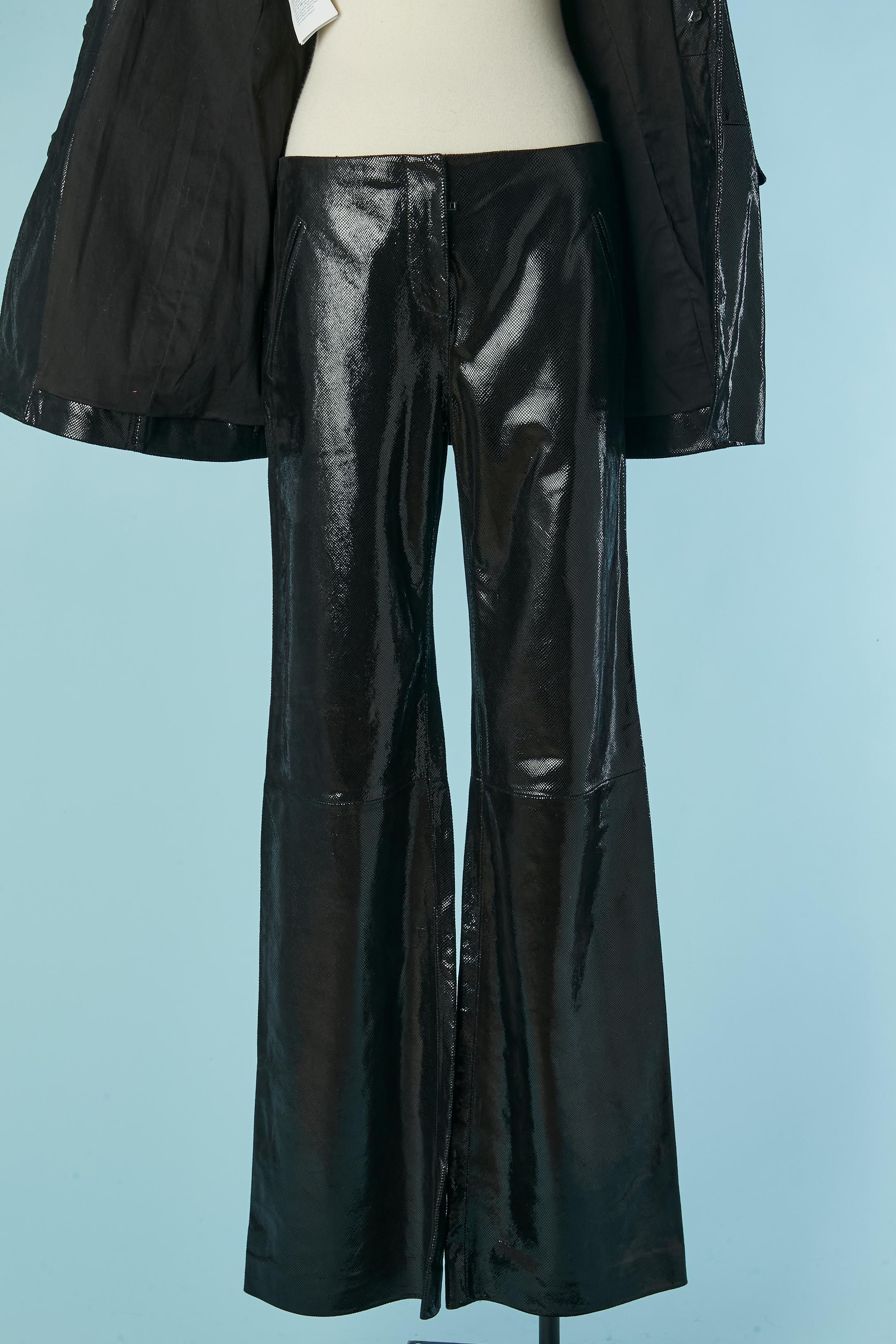 Tailleur pantalone nero lucido ALBERTA FERRETTI in vendita 3