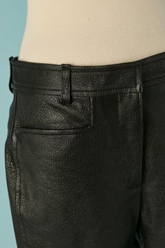 Black short leather trouser CHRISTIAN DIOR