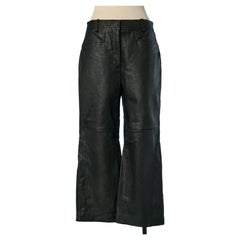 Black short leather trouser CHRISTIAN DIOR