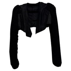 Black Shrug with Knitted Sleaves