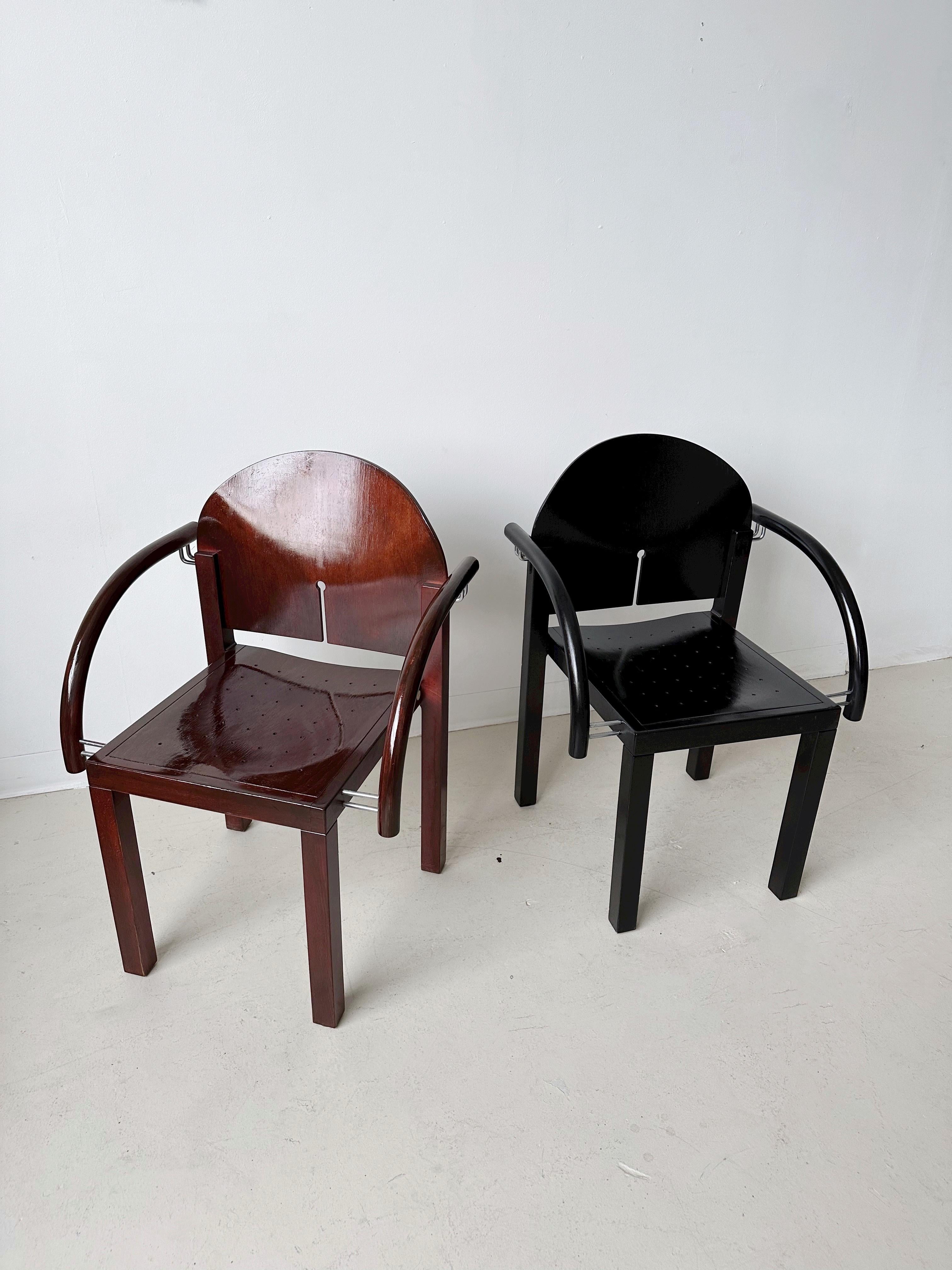 Black Side Chair Attributed to Arno Votteler for Knoll Eclipse Chair 1