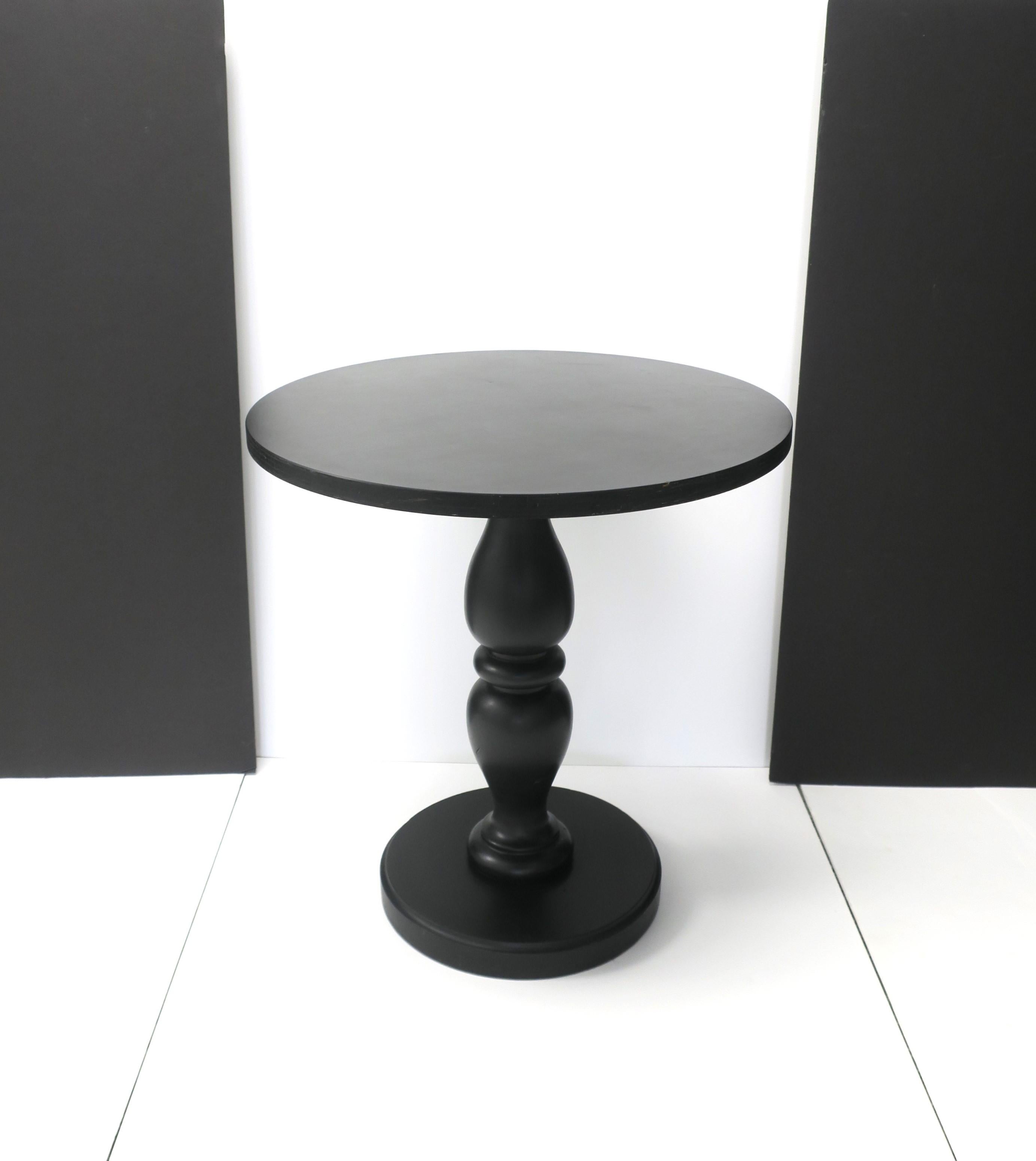 Veneer Black Side Table For Sale