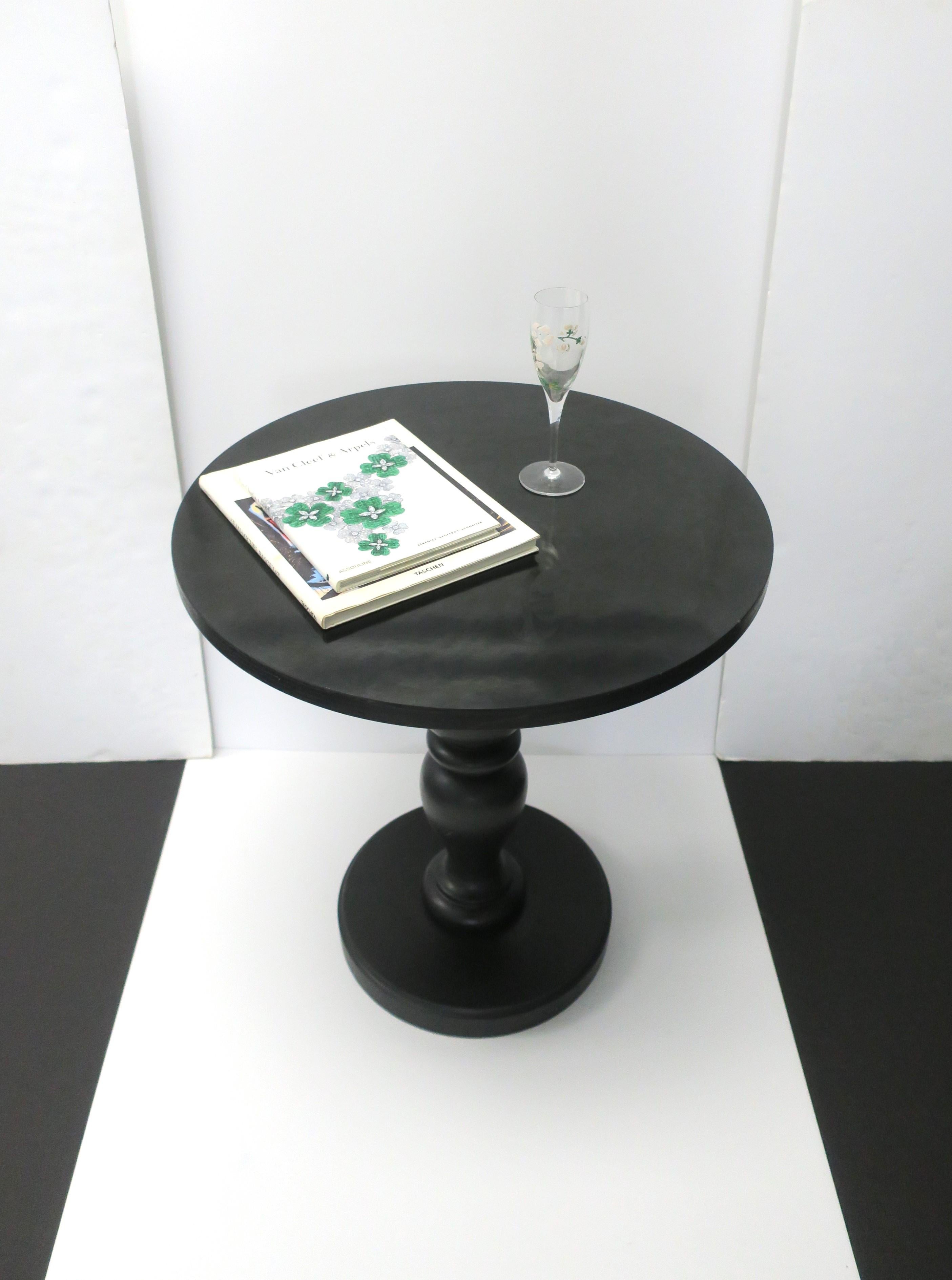 Wood Black Side Table For Sale