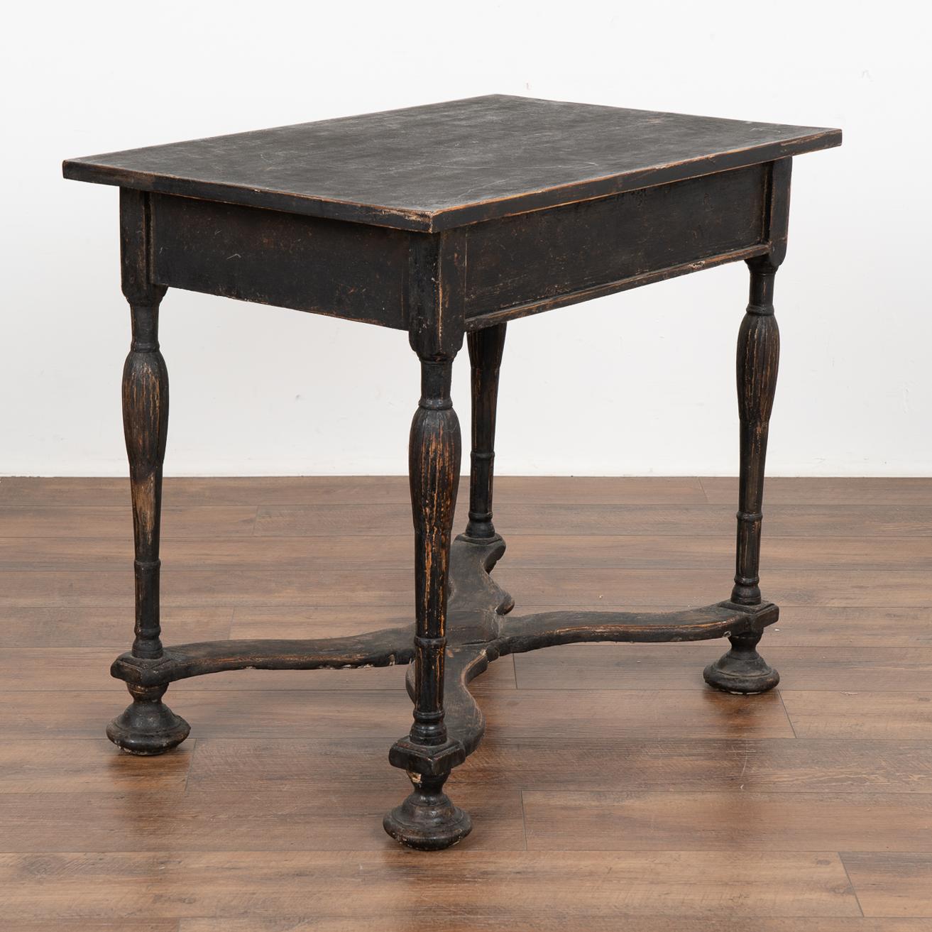 Black Side Table With Single Drawer, Sweden circa 1820 5