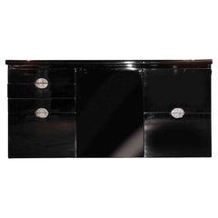 Black Sideboard by Luigi Caccia Dominioni for Azucena - Italy 1960s