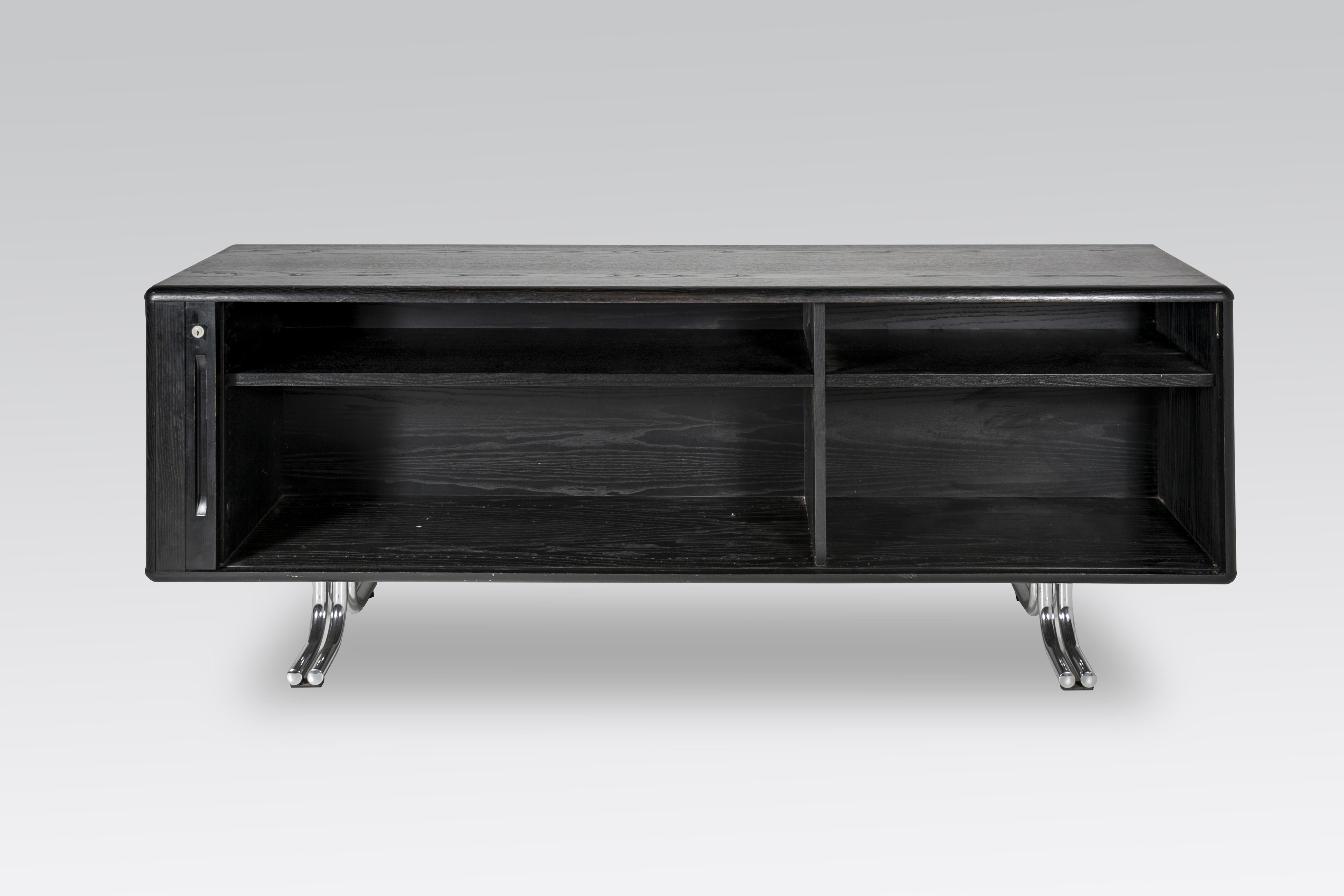 Schwarzes Sideboard von Sitag Swissform:: 1970er Jahre (Schweizerisch)