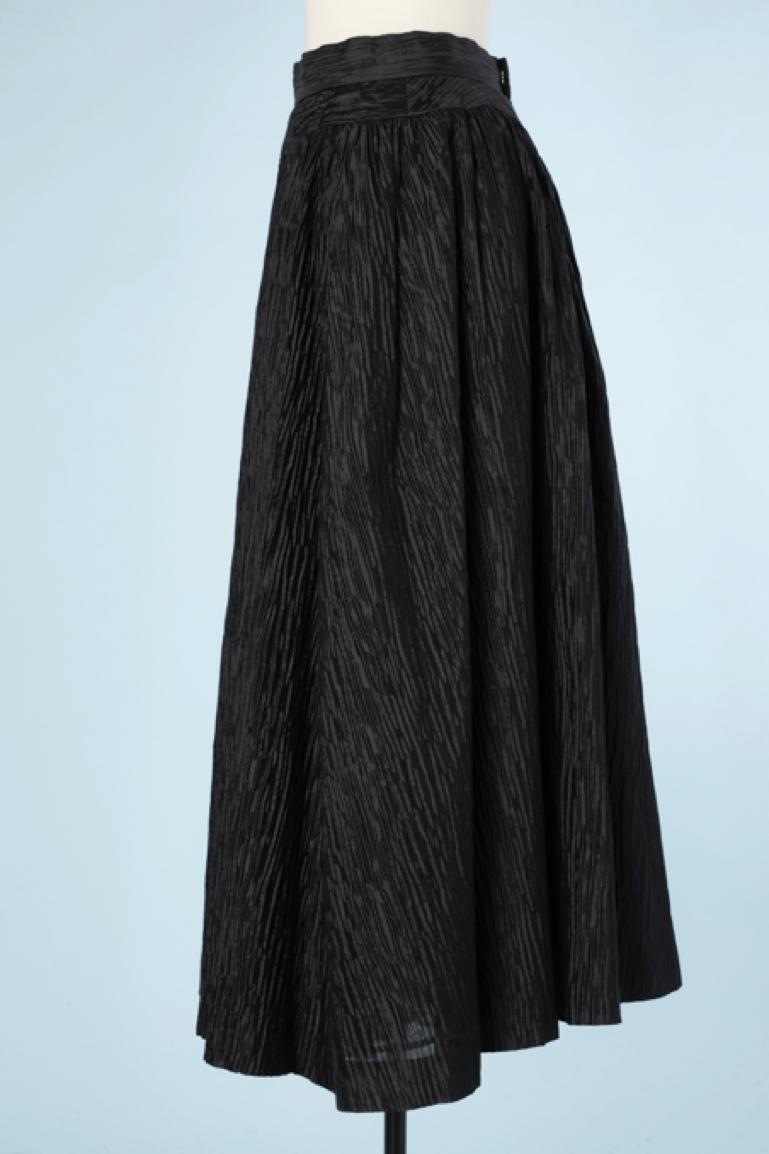Women's Black silk and polyester wrinkled effect Hanaé Mori  For Sale