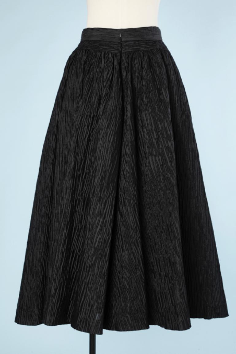 Black silk and polyester wrinkled effect Hanaé Mori For Sale 1