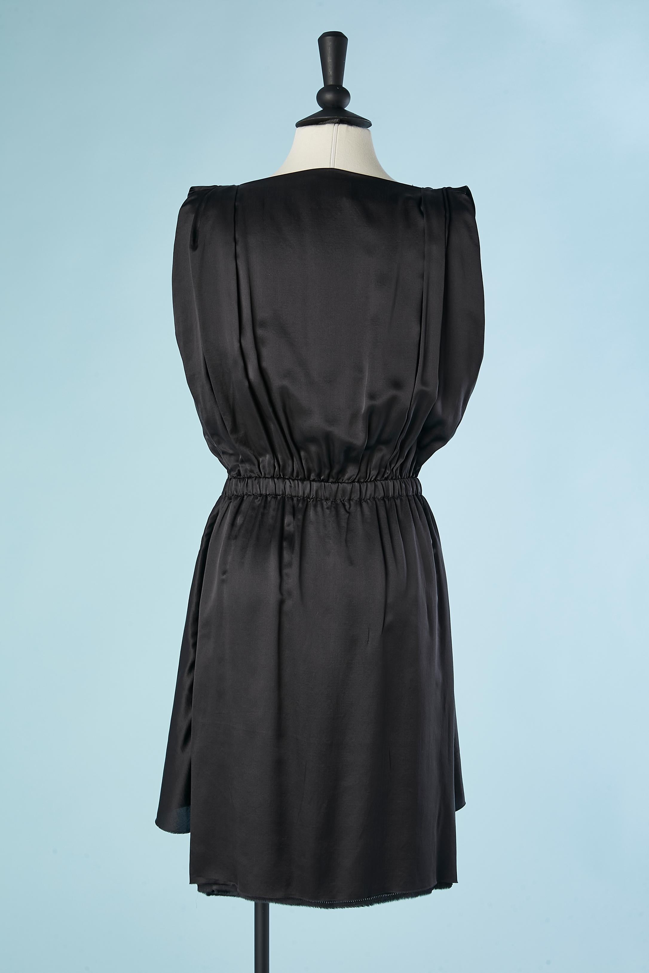 Black silk and rayon cocktail dress Lanvin by Alber Elbaz for Corso Como  For Sale 1