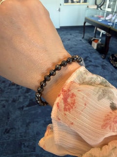 Black Silk & Black Diamond Bracelet by Manak Jewels