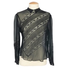 Vintage Black silk blouse