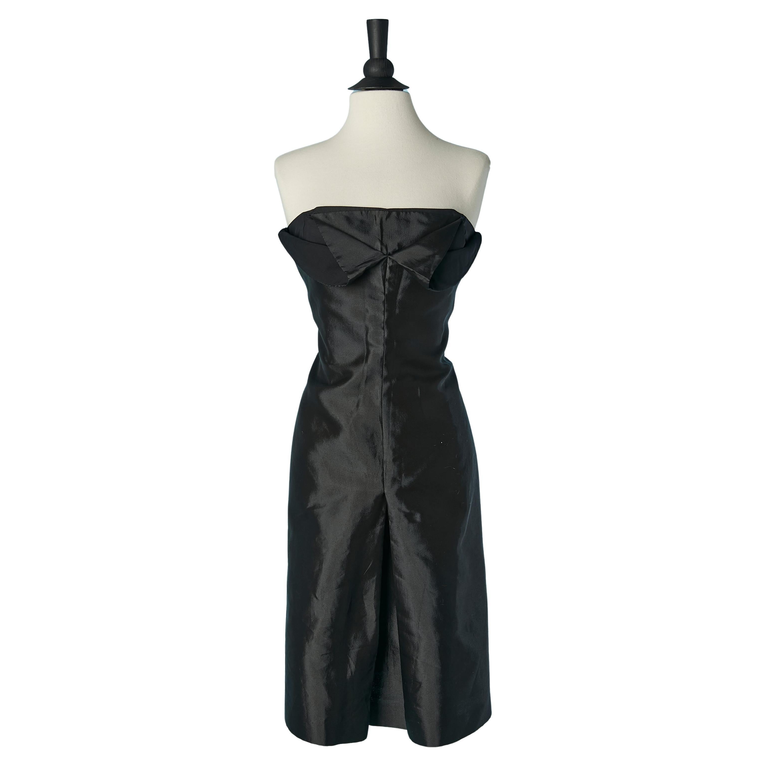 Black silk bustier dress GIVENCHY COUTURE in vendita