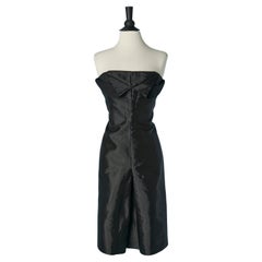 Vintage Black silk bustier dress GIVENCHY COUTURE
