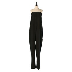Black silk bustier jumpsuit Maison MARTIN MARGIELA 1