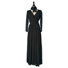 Conjunto de top , falda y pañuelo de gasa de seda negra GIVENCHY Nouvelle Boutique