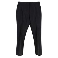 Black Silk Cigarette Trousers
