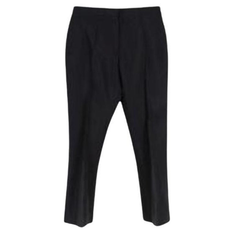 Black Silk Cigarette Trousers For Sale at 1stDibs