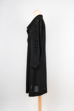 Black Silk Crepe Coat, 1930-1940s