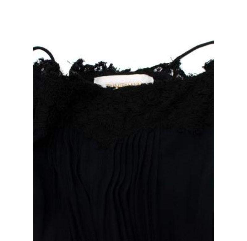 Zimmermann Black Silk Crepe de Chine Jumpsuit - Size xs For Sale 1