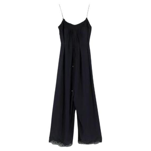 Zimmermann Black Silk Crepe de Chine Jumpsuit - Size xs For Sale