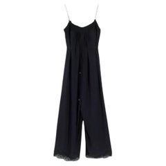 Zimmermann Black Silk Crepe de Chine Jumpsuit - Size xs