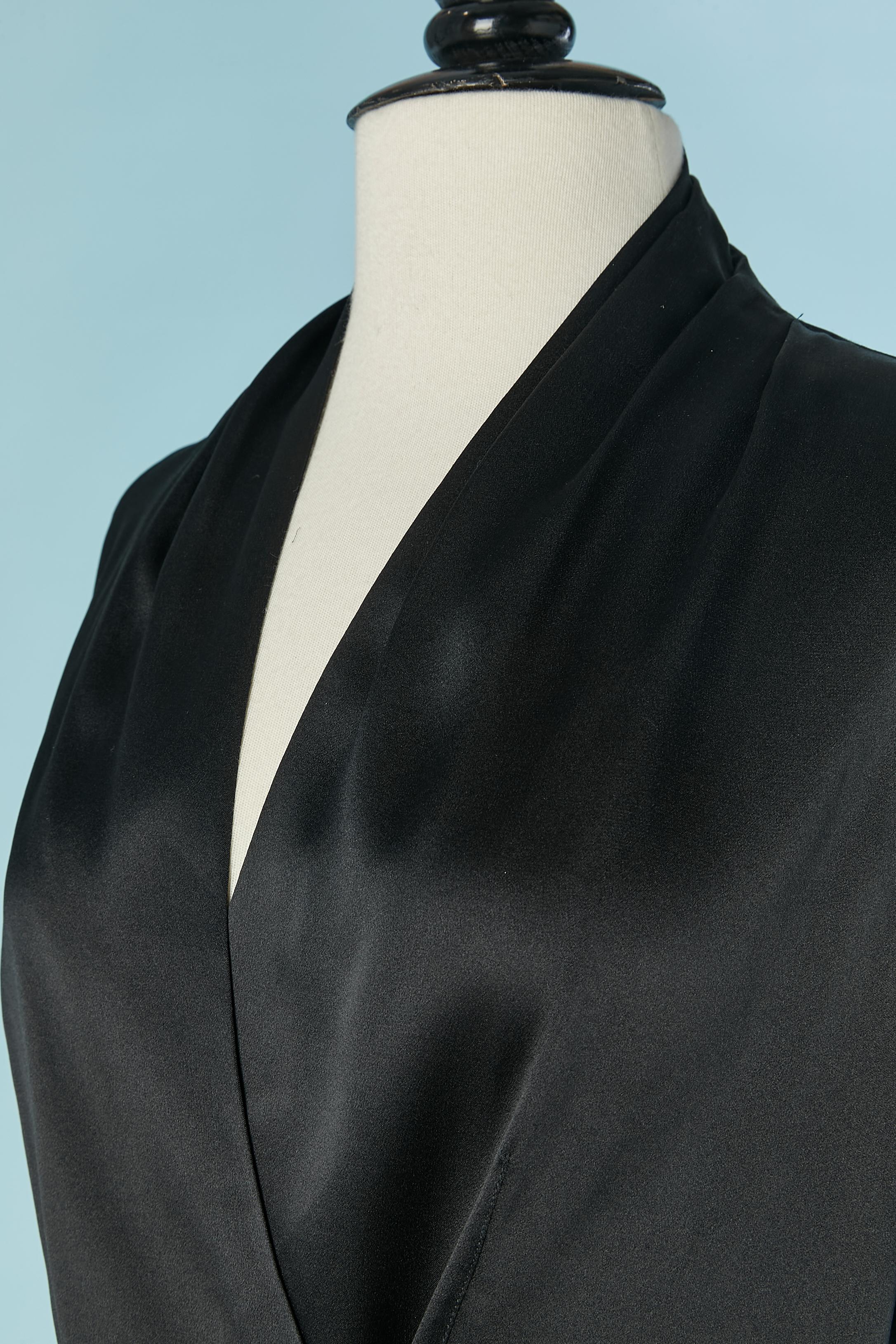 Black silk double breasted vest ESCADA COUTURE New In New Condition For Sale In Saint-Ouen-Sur-Seine, FR