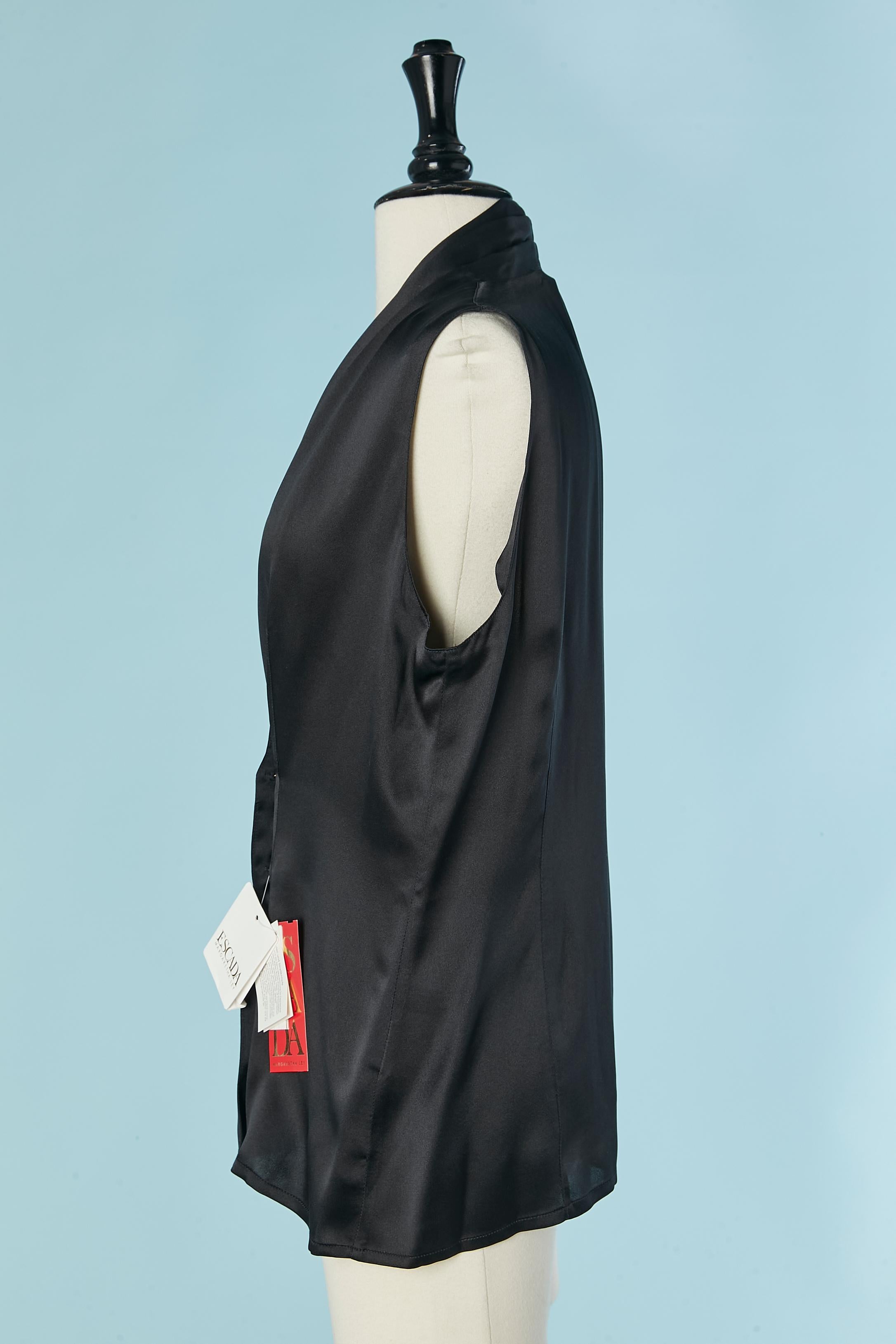 Black silk double breasted vest ESCADA COUTURE New For Sale 1
