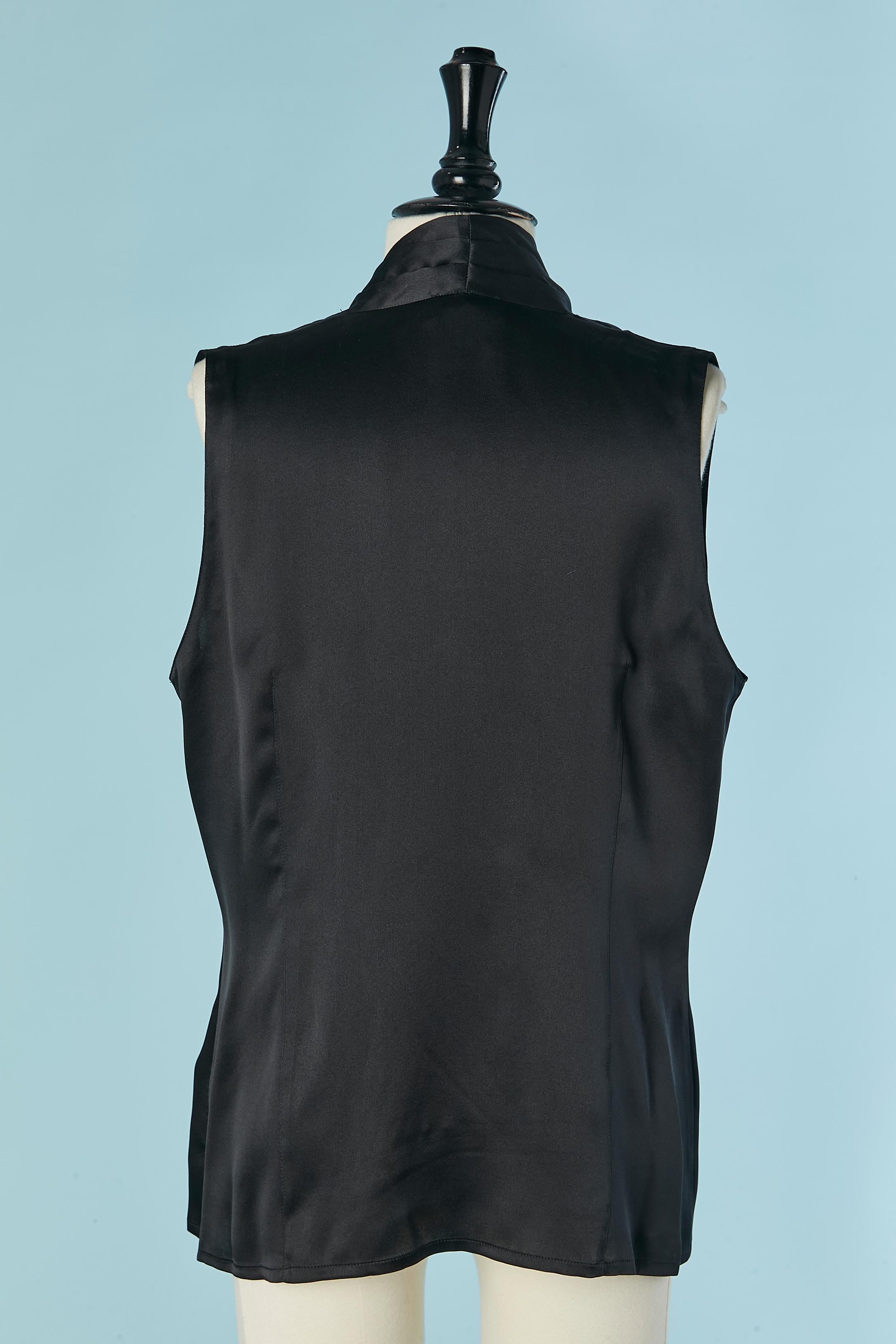 Black silk double breasted vest ESCADA COUTURE New For Sale 2