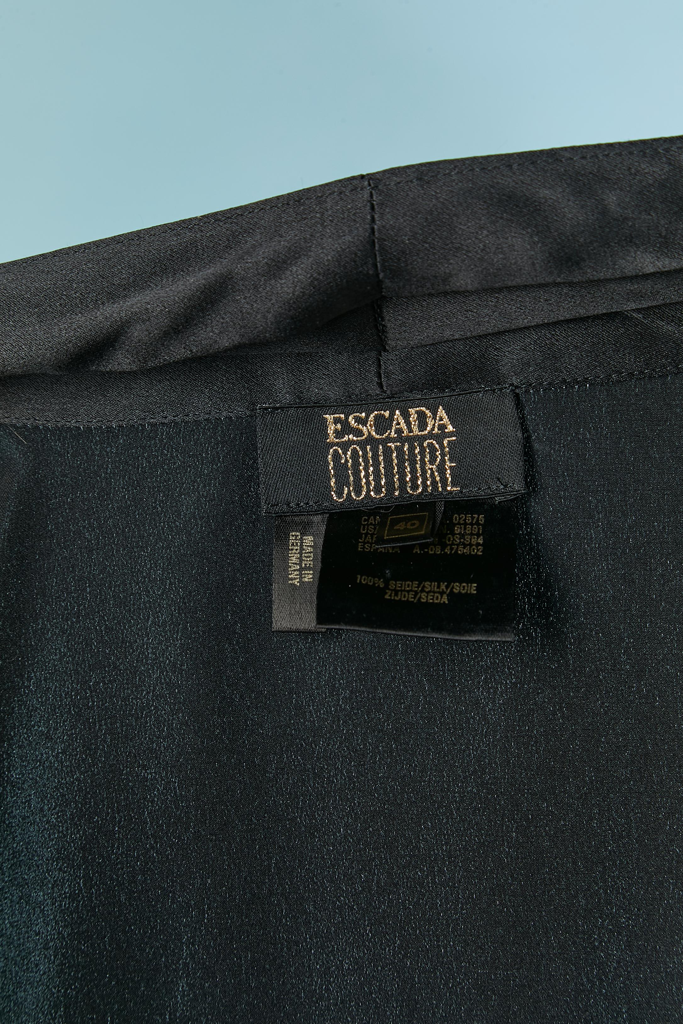 Black silk double breasted vest ESCADA COUTURE New For Sale 3