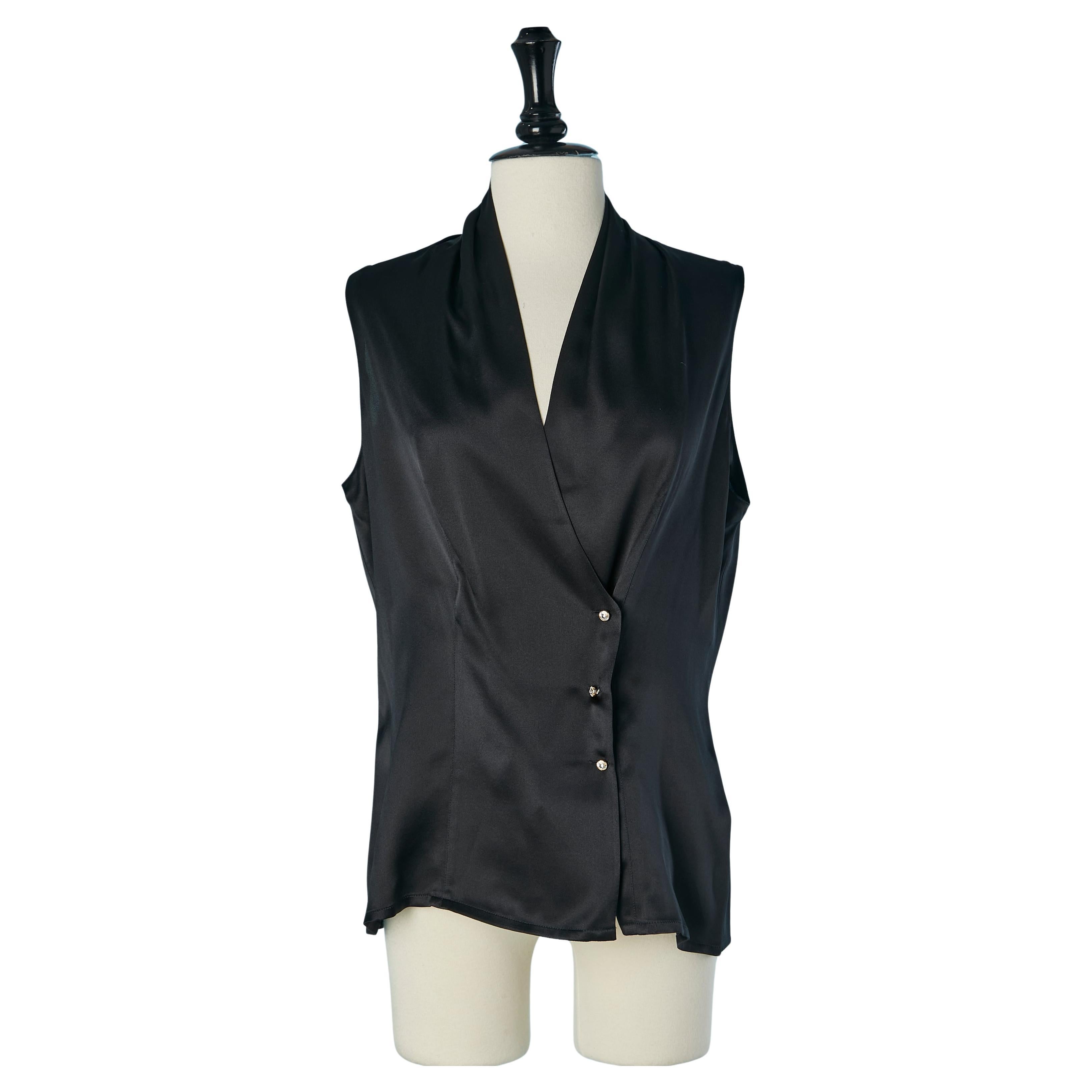 Black silk double breasted vest ESCADA COUTURE New For Sale