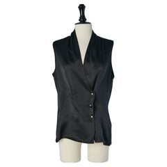 Black silk double breasted vest ESCADA COUTURE New